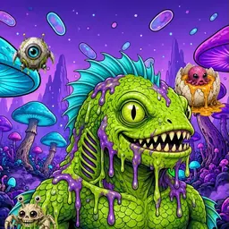 Oozlings #2726, Swamp Fish · Fungus Forest
