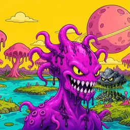 Oozlings #2732, Squid · Turquoise Swamp
