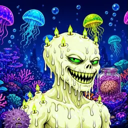 Oozlings #2733, Mutated Candle Wax · Glow Reef