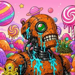 Oozlings #2745, Rusty Robot · Candy Planet