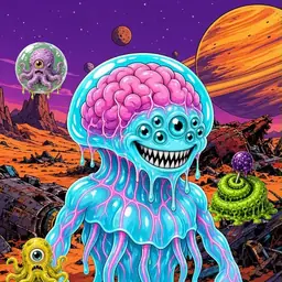 Oozlings #2749, Jellyfish Brain · Ship Junkyard