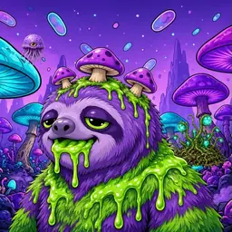 Oozlings #2750, Slime Sloth · Fungus Forest