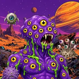 Oozlings #2757, Eyeball Cluster · Ship Junkyard