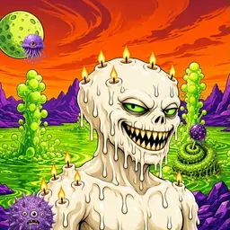 Oozlings #2759, Candle Wax · Acid Lake