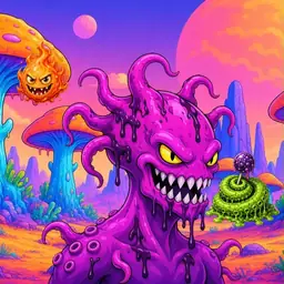 Oozlings #2768, Squid · Mushroom Desert