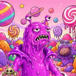 Oozlings #2772, Mutated Slug · Candy Planet