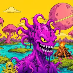 Oozlings #2773, Squid · Turquoise Swamp