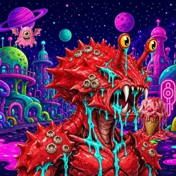 Oozlings #2778, Crab · Neon City