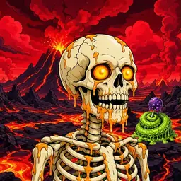 Oozlings #2789, Skull · Lava Fields