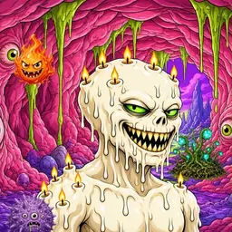 Oozlings #2795, Candle Wax · Flesh Cave