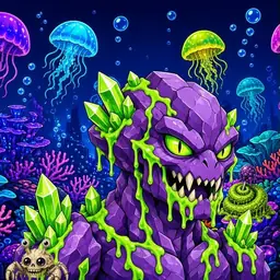 Oozlings #2803, Crystal Rock · Glow Reef