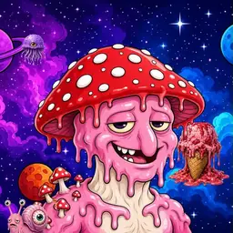 Oozlings #2805, Mushroom Head · Void Nebula