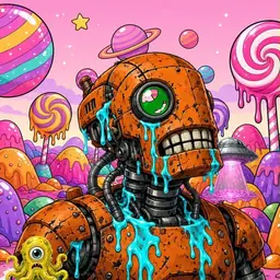 Oozlings #2813, Rusty Robot · Candy Planet