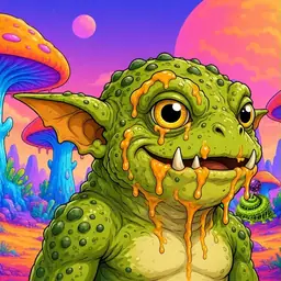 Oozlings #2817, Toad Goblin · Mushroom Desert