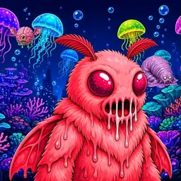 Oozlings #2819, Mutated Mutant Moth · Glow Reef