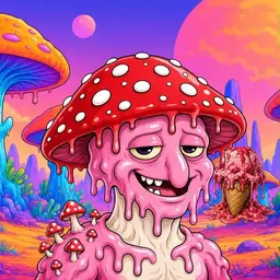 Oozlings #2825, Mushroom Head · Mushroom Desert