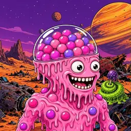 Oozlings #2829, Gumball Brain · Ship Junkyard