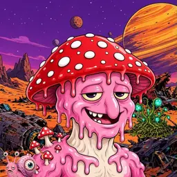 Oozlings #2831, Mushroom Head · Ship Junkyard