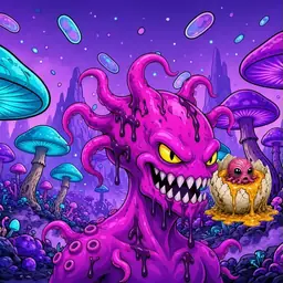 Oozlings #2837, Squid · Fungus Forest