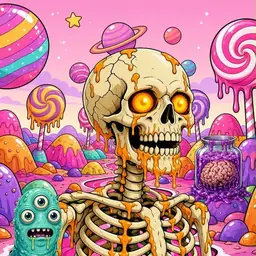 Oozlings #2838, Skull · Candy Planet