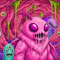 Oozlings #2840, Mutant Moth · Flesh Cave