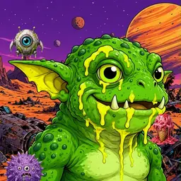 Oozlings #2841, Mutated Toad Goblin · Ship Junkyard