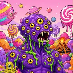 Oozlings #2842, Eyeball Cluster · Candy Planet