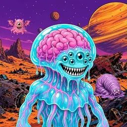 Oozlings #2843, Jellyfish Brain · Ship Junkyard