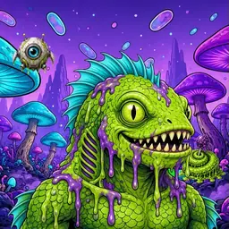 Oozlings #285, Swamp Fish · Fungus Forest