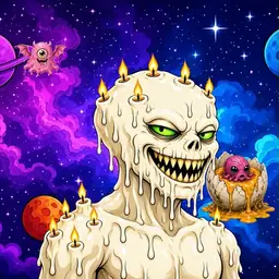 Oozlings #2854, Candle Wax · Void Nebula