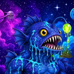 Oozlings #2855, Anglerfish · Void Nebula