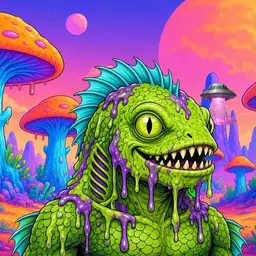 Oozlings #2857, Swamp Fish · Mushroom Desert