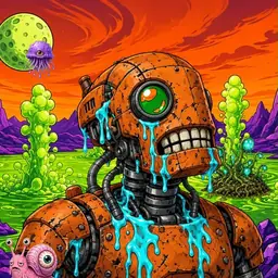 Oozlings #2861, Rusty Robot · Acid Lake