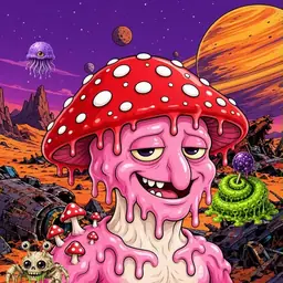 Oozlings #287, Mushroom Head · Ship Junkyard