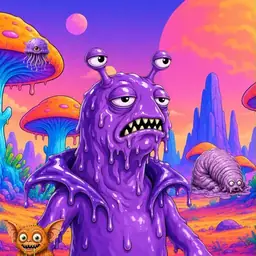 Oozlings #2872, Slug · Mushroom Desert