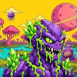 Oozlings #2875, Crystal Rock · Turquoise Swamp