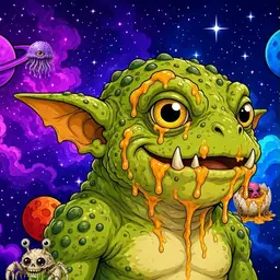 Oozlings #288, Toad Goblin · Void Nebula