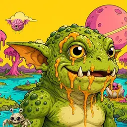 Oozlings #2882, Toad Goblin · Turquoise Swamp