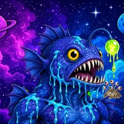 Oozlings #2883, Anglerfish · Void Nebula