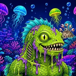 Oozlings #2888, Swamp Fish · Glow Reef