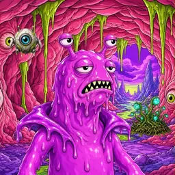 Oozlings #2899, Mutated Slug · Flesh Cave