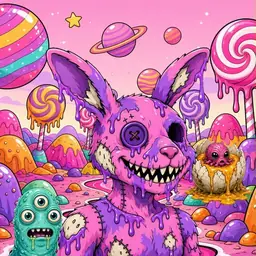 Oozlings #2909, Zombie Bunny · Candy Planet