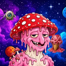 Oozlings #291, Mushroom Head · Void Nebula