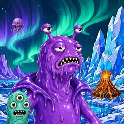 Oozlings #2917, Slug · Aurora Ice