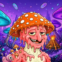 Oozlings #2918, Mutated Mushroom Head · Fungus Forest