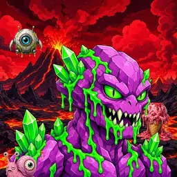 Oozlings #2931, Mutated Crystal Rock · Lava Fields