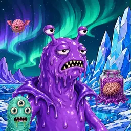 Oozlings #2934, Slug · Aurora Ice