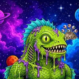 Oozlings #295, Swamp Fish · Void Nebula