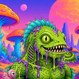Oozlings #2954, Swamp Fish · Mushroom Desert