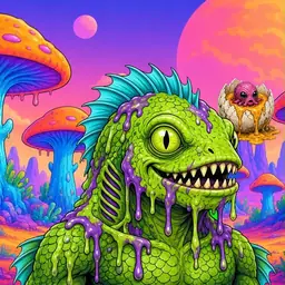 Oozlings #296, Swamp Fish · Mushroom Desert